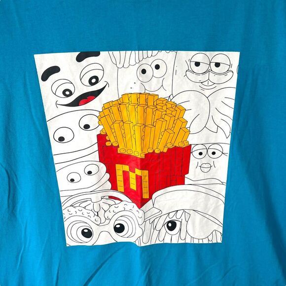 McDonalds French Fries Graphic T-Shirt 2XL Fun Cartoon Design Fast Food Tee - Picture 4 of 6